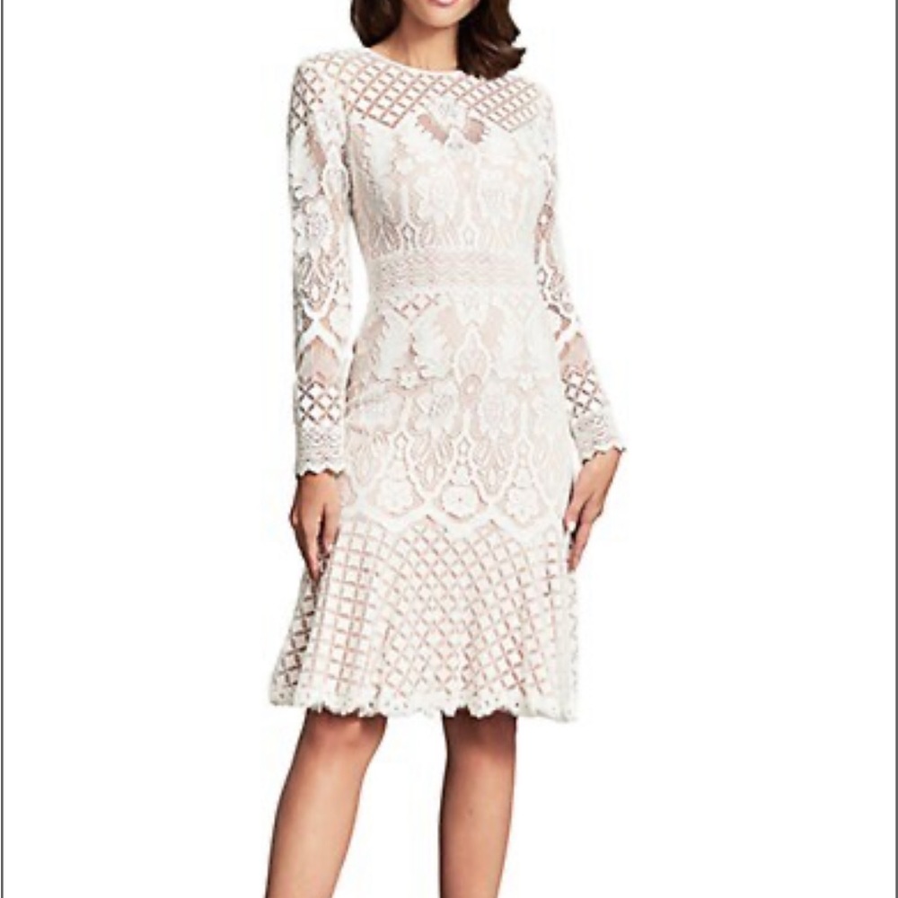 Tadashi Shoji White lace Barron Dress